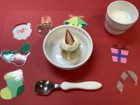 《常食》おやつは、キャンドルケーキです。